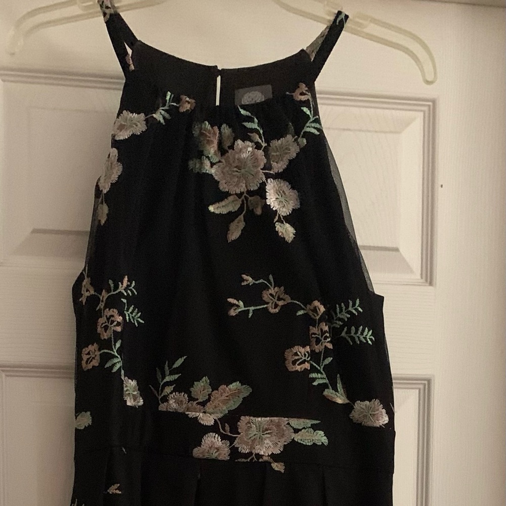 Vince Camuto Black Floral Maxi Dress